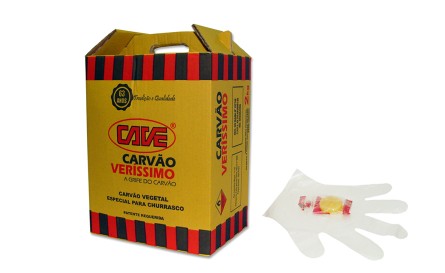 Pacotes de carvão para churrasco